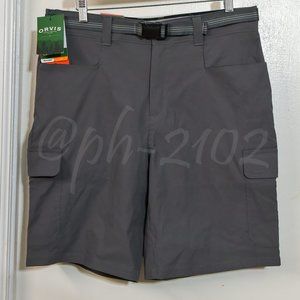 Orvis men cargo short with belt GRAY 32 34 36 38 40 42